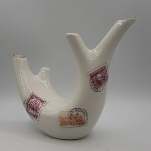 Vintage Ceramiche Porlani Abstract Vase Made in Italy Numbered 3006 Signed
